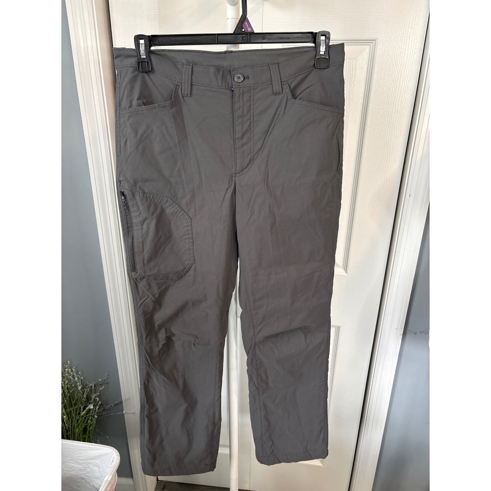 Eddie Bauer Gray Fleece lined Utility Hiking Pants Straight Leg 32x30